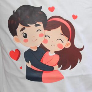 Cute Couple Chibi T-Shirt – 100% Cotton